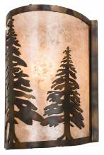 Meyda White 178370 - 8" Wide Tall Pines Wall Sconce