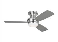 Visual Comfort & Co. Fan Collection 3IKR44BSD - Ikon 44" Dimmable Integrated LED Indoor Brushed Steel Hugger Ceiling Fan with Light Kit, Remote