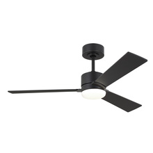 Visual Comfort & Co. Fan Collection 3RZR44MBK - Rozzen 44" Indoor/Outdoor Midnight Black Ceiling Fan with Handheld Remote Control and Reversible