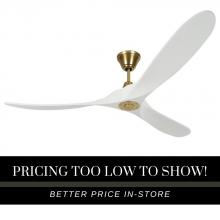 Visual Comfort & Co. Fan Collection 3MAVR70RZWBBS - 70" Maverick Max - Matte White with Burnished Brass